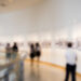People enjoying an art exhibition