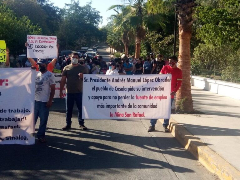 mineros de Cosalá protestan por reapertura de mina