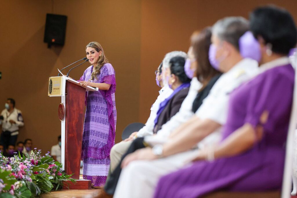 Evelyn Salgado destacó que la lucha está firme y no se da ni un paso atrás para erradicar la violencia contra las mujeres y niñas guerrerenses. 