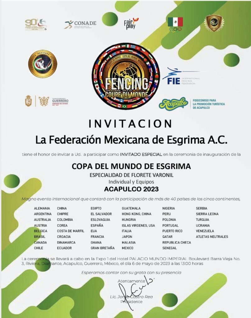 Elegancia y precisión: llega Copa del Mundo de Esgrima a Guerrero