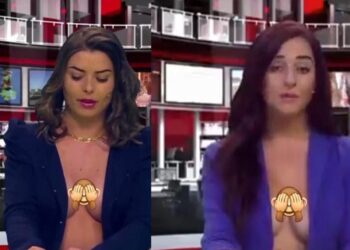 Conductoras dan noticias al aire con pechos desnudos