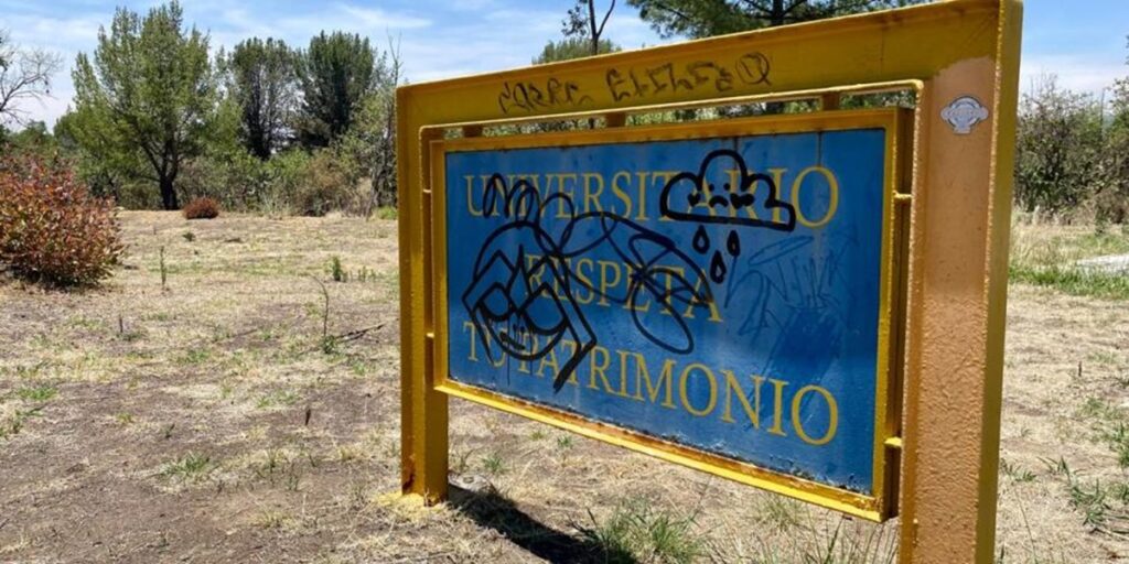 Grafiteros vandalizan en la UNAM obras de arte