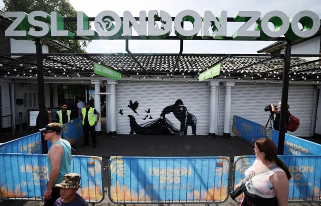 Zoológico de Londres retiró pintura de Banksy para "salvaguardarla"