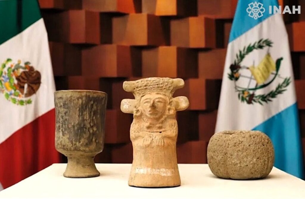 INAH coadyuva en devolución de 54 bienes patrimoniales a Guatemala