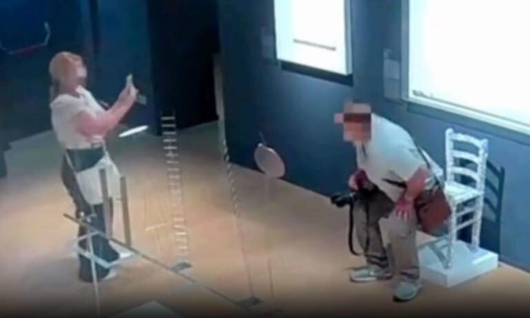 Video capta a visitante destruyendo "Silla de Van Gogh" en un museo