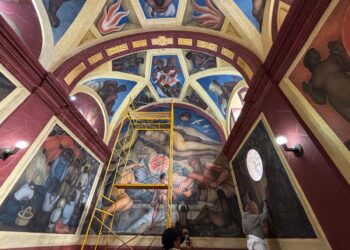 Concluye INBAL restauración de mural Capilla Riveriana de la Universidad de Chapingo