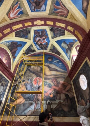 Concluye INBAL restauración de mural Capilla Riveriana de la Universidad de Chapingo