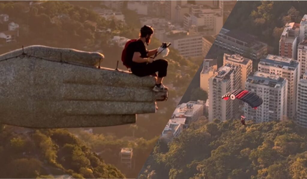 Dos hombres saltan en paracaídas desde el Cristo Redentor y enfrentan investigación en Brasil