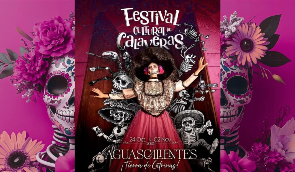 Presentan el cartel oficial del Festival Cultural de Calaveras 2025 en Aguascalientes