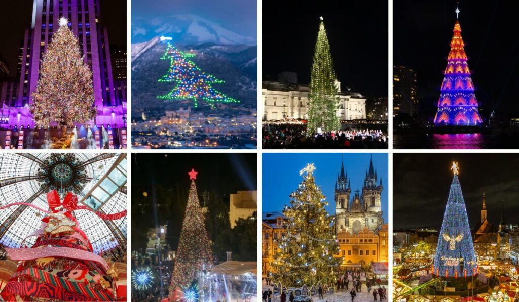 Gigantes de luz y tradición: los 8 árboles de Navidad más icónicos del mundo