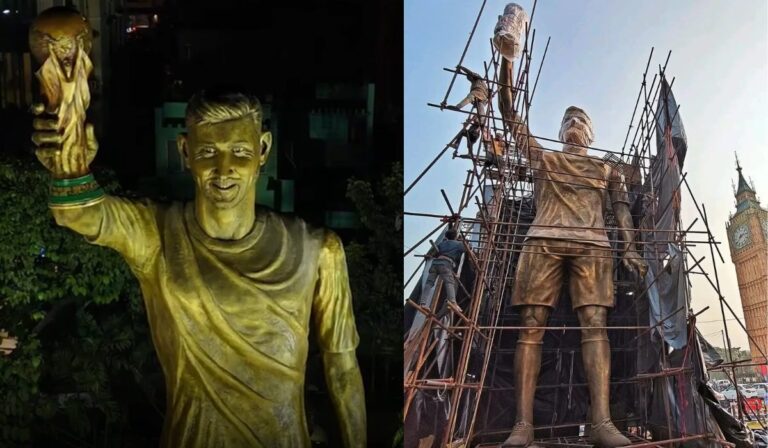 India rinde homenaje a Messi con una estatua gigante de 21 metros