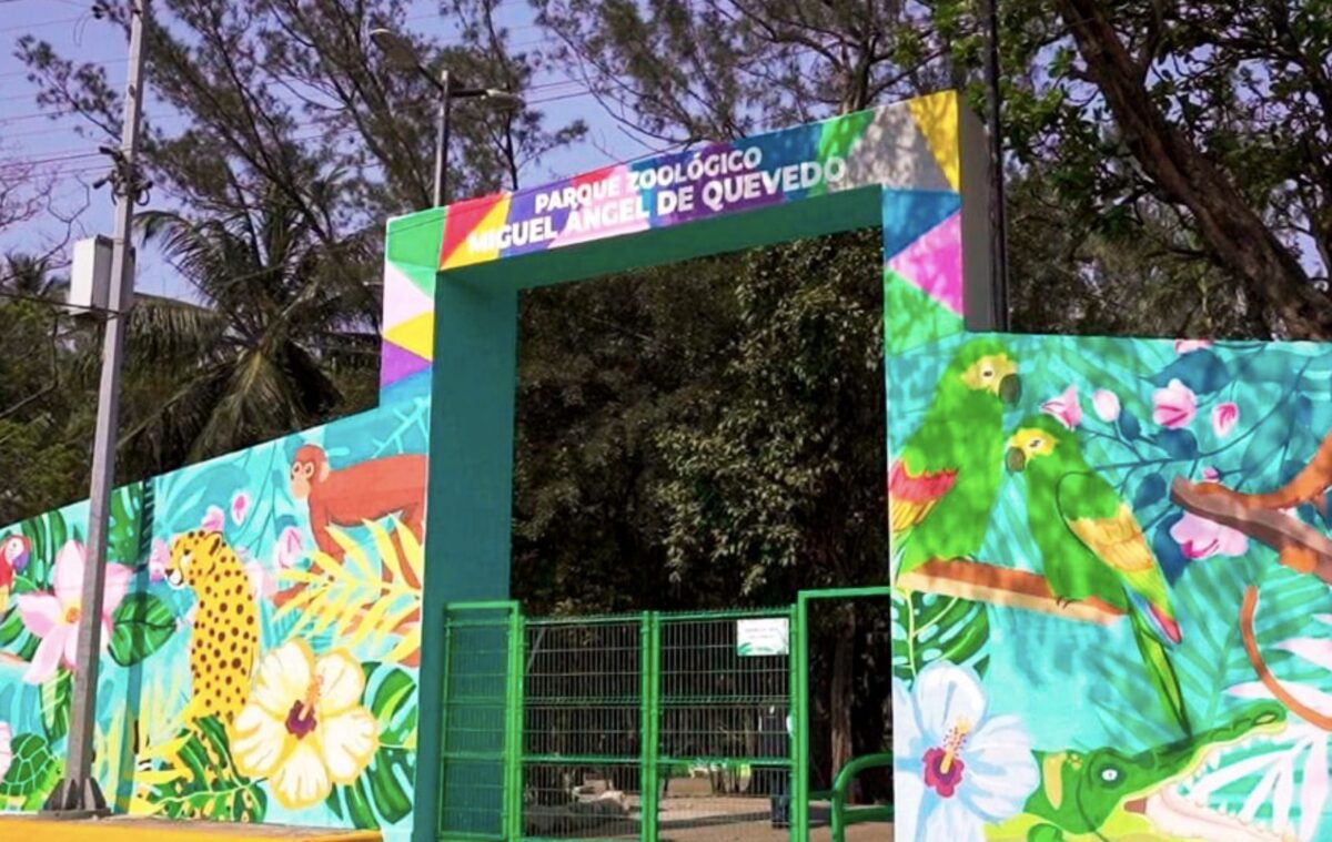 Fachada del Zoológico de Veracruz que recién visitó Patricia Lobeira Rodríguez.
