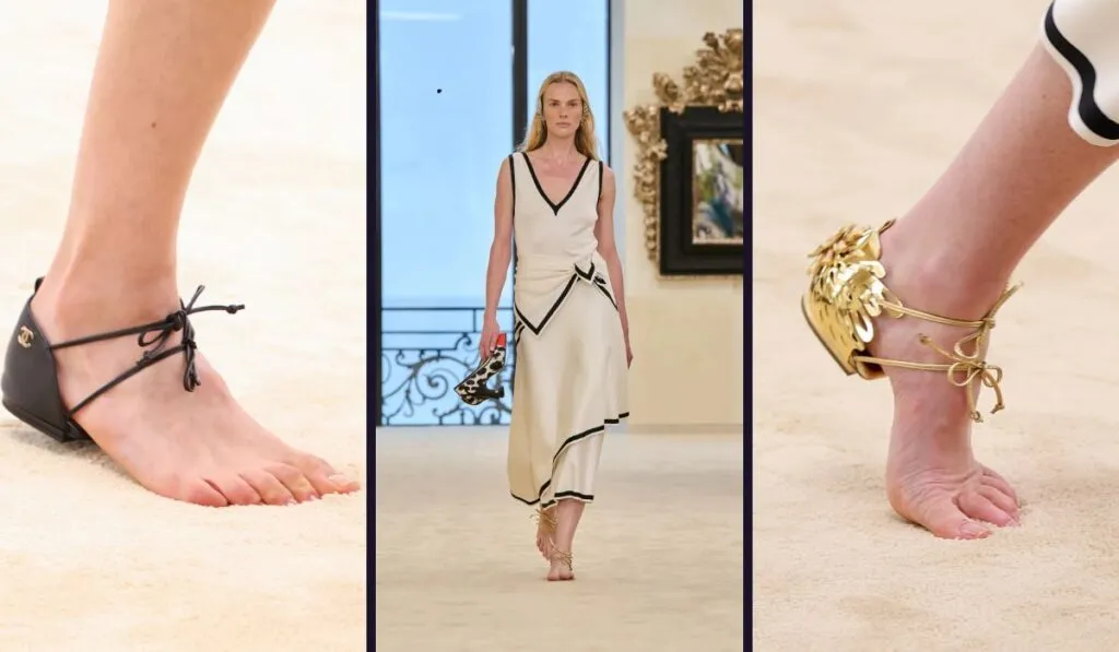 Sandalias sin suelas: la arriesgada tendencia de moda que Chanel convirtió en el calzado más comentado de 2026