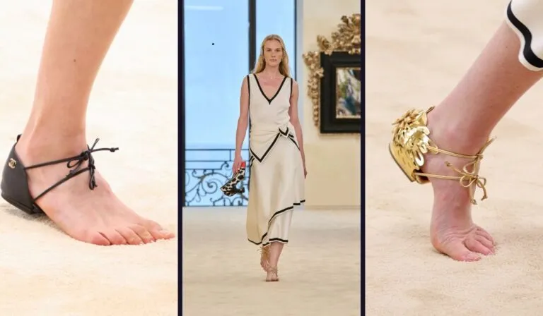 Sandalias sin suelas: la arriesgada tendencia de moda que Chanel convirtió en el calzado más comentado de 2026