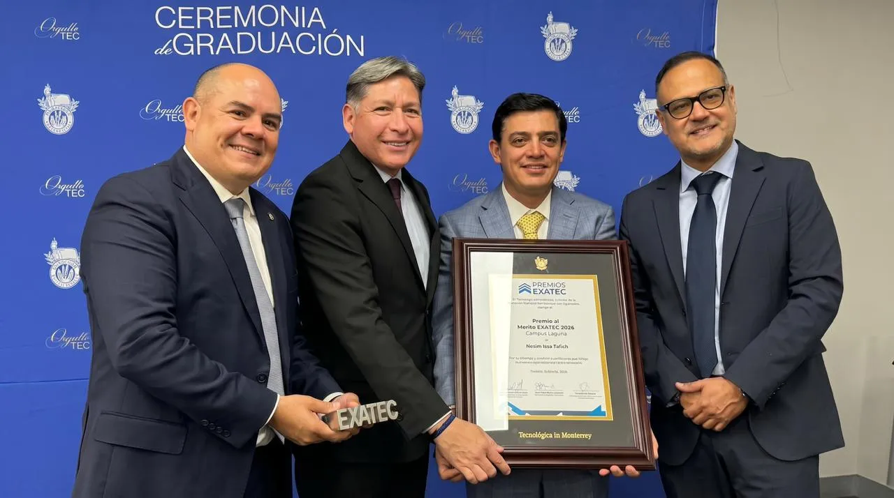Nesim Issa Tafich recibe el Premio al Mérito EXATEC 2026 por su liderazgo en la Comarca Lagunera