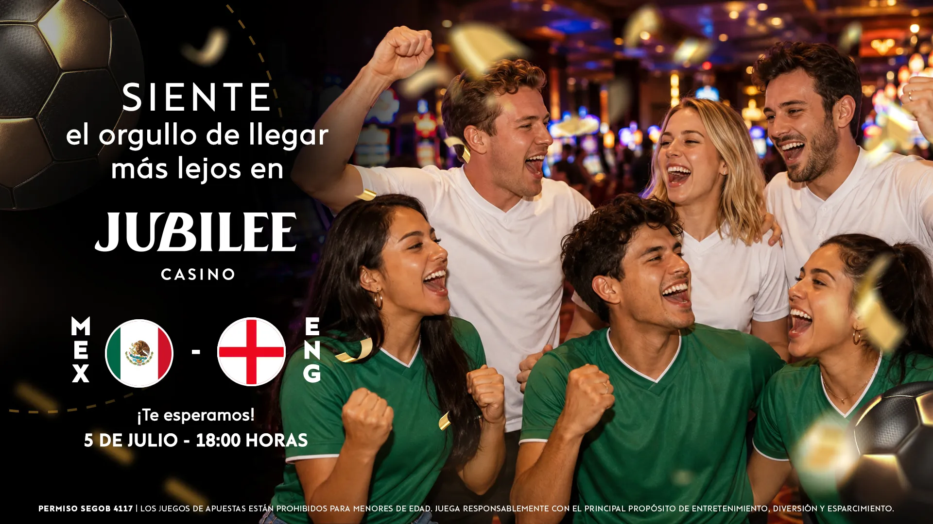 Jubilee Casino alista Watch Party en Cancún para juego de México.