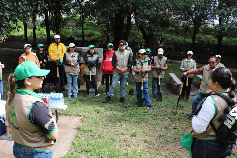 Voluntarios de Grupo AJE participan en actividades ambientales y comunitarias durante el aniversario de la empresa.