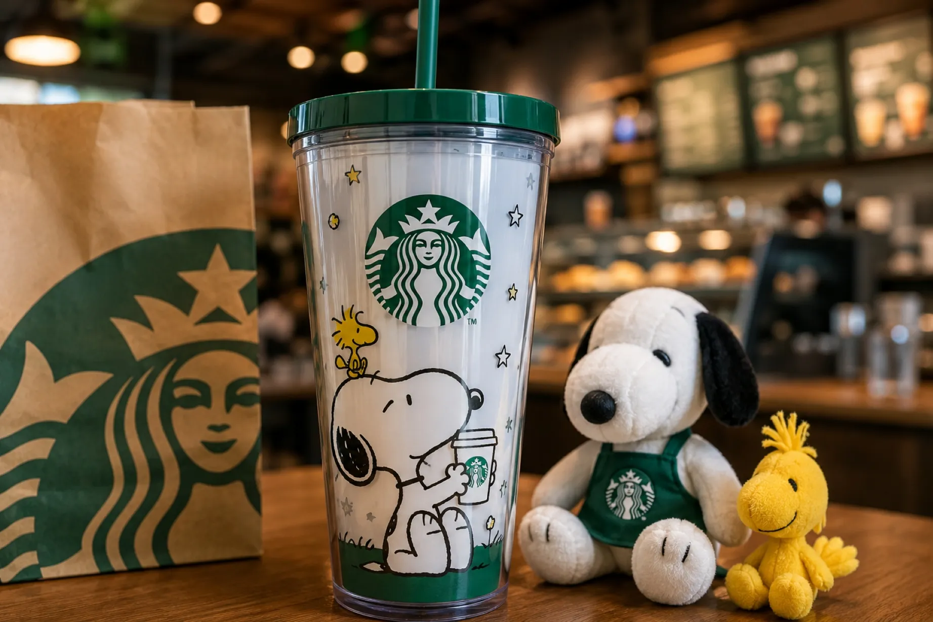 Vaso Snoopy Starbucks genera expectativa entre seguidores de Peanuts y aficionados a los productos coleccionables.