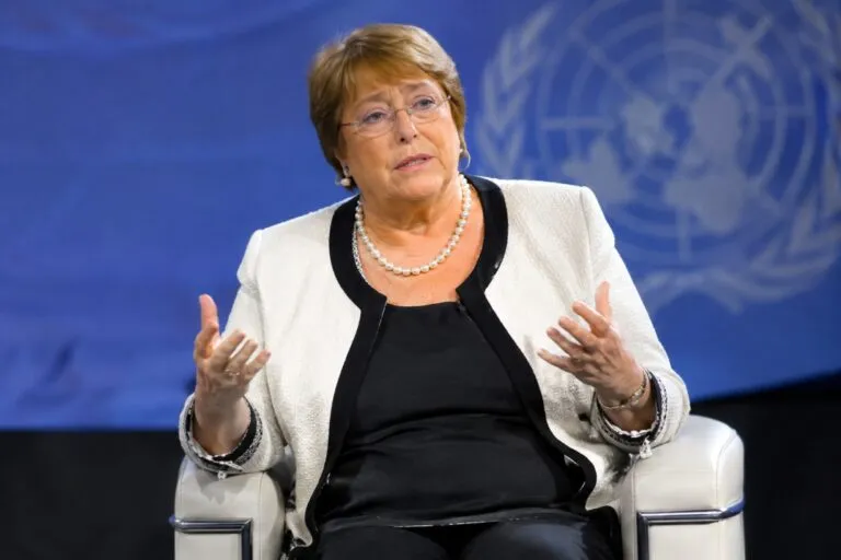 Michelle Bachelet durante su candidatura para dirigir Naciones Unidas