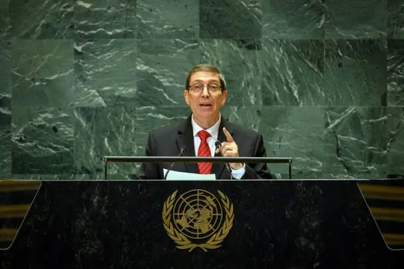 Asamblea General de Naciones Unidas durante la votación internacional sobre el embargo a Cuba.